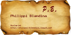 Philippi Blandina névjegykártya